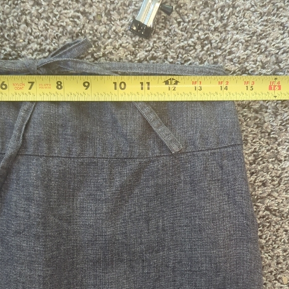 Linen Made in France Agnes B. greyish purple midi skirt Side Zipper - Picture 12 of 13
